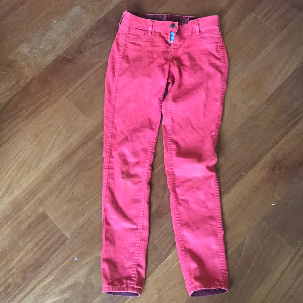 Bluelab reversible coral denim pants